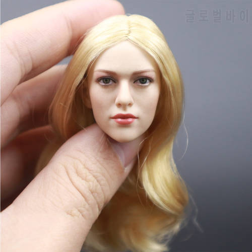 1/6 Female Head Sculpture Blonde Beauty European and American Head Sculpture Model Accessories for 12” action figure body toy