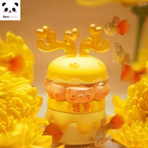 Mystery Box BOOBOO Family Burger Pig New Year&39s Series Blind Box surprise design toys Action Figure gift decoration