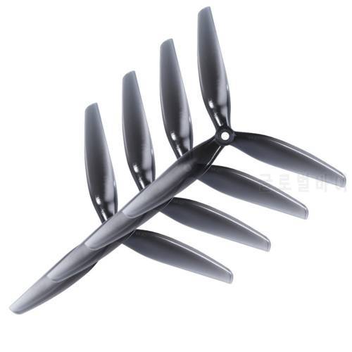 HQProp 7X3.5X3 Light Grey (2CW+2CCW)-Poly Carbonate Three-blades Propeller High Efficiency for RC Helicopter FPV Drone