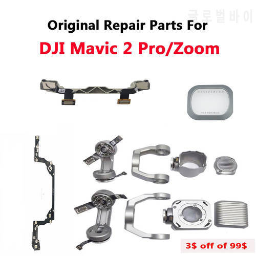 Original Gimbal Camera Repair Parts Lens Frame Cover Roll/Yaw Arm Pitch /Roll Motor Signal PTZ Cable For DJI Mavic 2 Pro Zoom