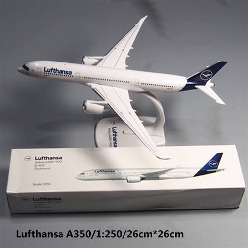 26CM 1:250 Plastic Germany Air Lufthansa Airlines Airbus A350 Aircraft DIY Assembled Assembly airplane model Berlin SKY UP Plane
