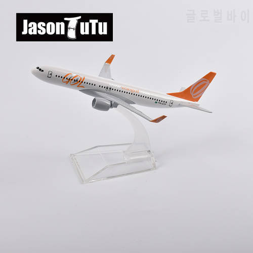 JASON TUTU 16cm Brazil GOL Airlines B737-800 Airplane Model Plane Model Aircraft Diecast Metal 1/400 Scale Planes Dropshipping