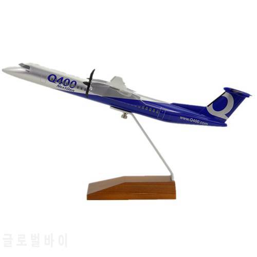 1:100 Simulation Bombardier Dash-8 Q400 Aircraft Model Propeller Regional Airliner Model ABS Collection