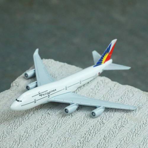 Scale 1:400 Metal Aircraft Model, Philippines Airlines B747 Diecast 15cm Aviation Collectible Miniature Ornament Souvenir Toys