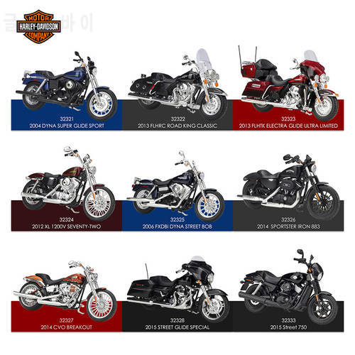 Maisto 1:12 Harley Davidson 2004 Dyna Super Glide Sport Sportster Iron 883 FLHRC Road King Diecast Alloy Motorcycle Model Toys