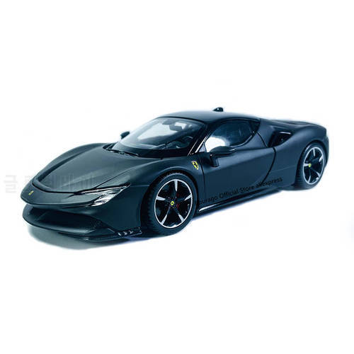 Bburago 1:24 Scale Black NEW Ferrari SF90 STRADALE Alloy Luxury Vehicle Diecast Cars Model Toy Collection Gift