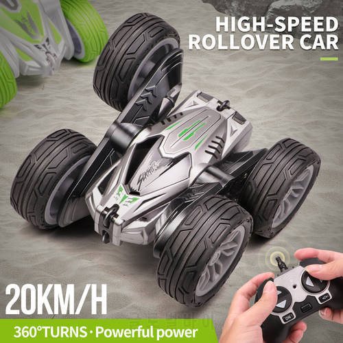 Mini Rollover Stunt Car Swing arm stunt vehicle Charging Double-sided Remote Control Car Boy Toy Gift