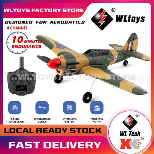 2021 NEW WLtoys A220 P40 Fighter Four-Channel Like Real Machine Remote Control Glider Unmanned Model Outdoor Toy Gifts