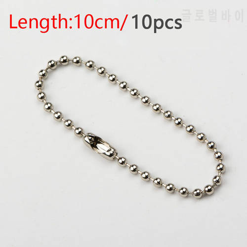 10pcs length 10cm Metal Ball Chains Bracelet Necklace Chain Round Ball Bead Chains Bulk for DIY Jewelry Making