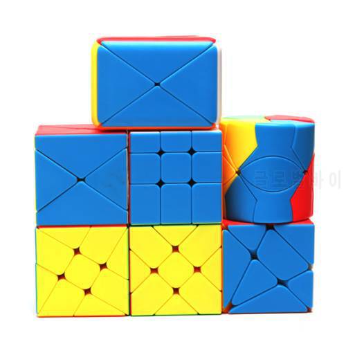 Moyu Meilong MoFangJiaoShi 3x3 Windmill Axis Fisher Magic Cube 3x3x3 Barrel Redi Stickerless Stange Shape Twist Puzzle