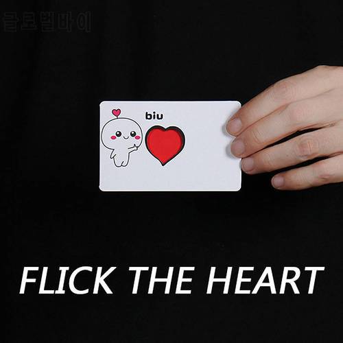 Free shipping Flick the Heart  Card Trick Magic，Magic Trick , Magic Props