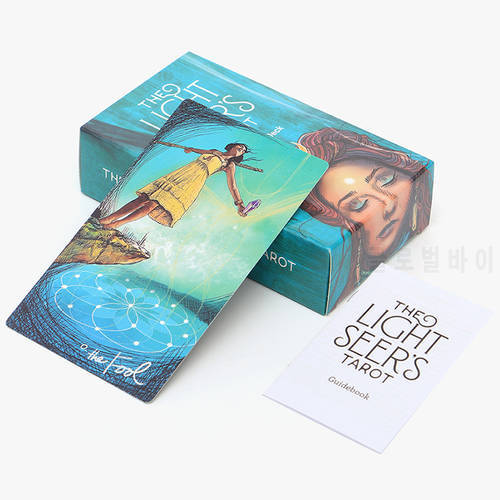 12X7CM Light Seers Tarot Cards with Paper Guide Book Original Size 78 Cards Oracle Deck Divination English Verson Board Game