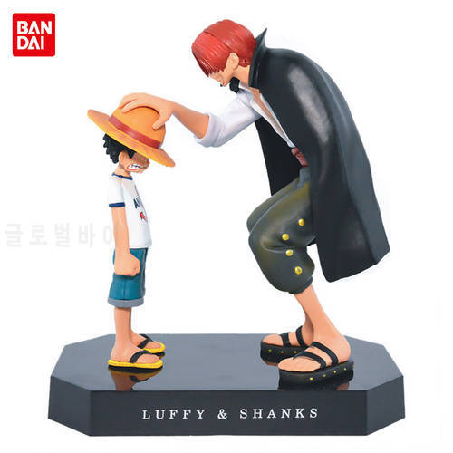 18cm Anime One Piece Monkey D Luffy Shanks Action Figure Kawaii Car Desktop Decoration PVC Model Child Adult Collection Gifts