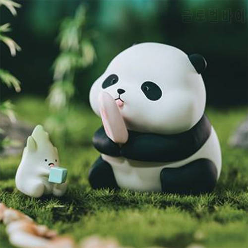 Panda Play Together Series Series Blind Box Toys Anime Figure Doll Kawaii Model Mystery Box Guess Bag for Girls Birthday Gift