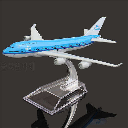 16cm KLM Airlines Airbus B747 Airplane Model Aircraft Diecast Model Metal 1:400 Airplane Planes Toy Gift Collection Dropshipping