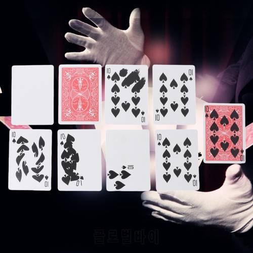 9pcs/set Solitaire Super Typography Fun Deformation Card Ultimate Typography Stage Magic Close-up Magic Novice Magic Props