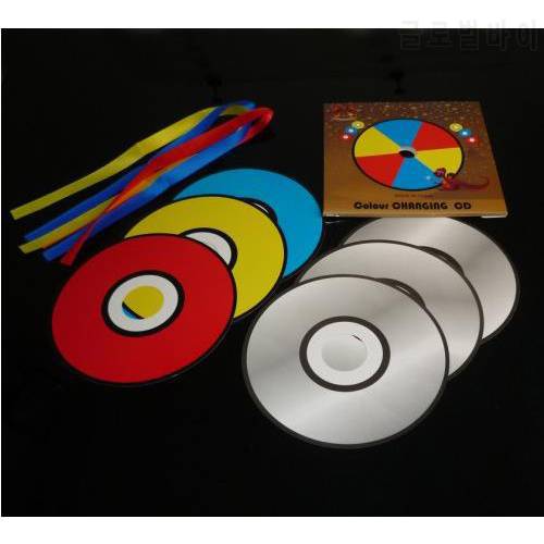 Color Changing CD - Magic Tricks,Fire Magic,Stage,Close Up,Party Trick,Mentalism,Accessories,Illusions,Magia Toys,Gadget