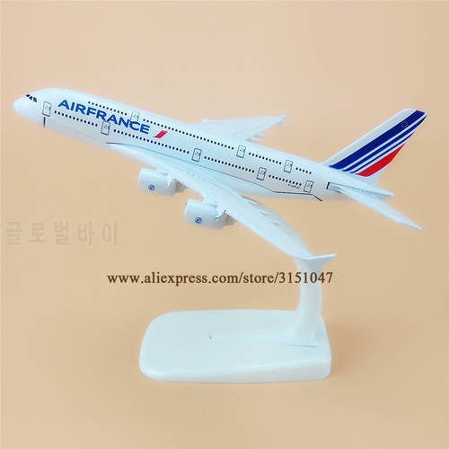 Alloy Metal Air France A380 Airlines Airplane Model France Airbus 380 Airways Diecast Air Plane Model Aircraft w Stand Gift 16cm