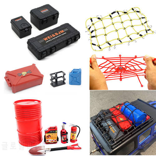 RC Car Decoration Tool Box Luggage Net Suitcase Oil Drum Tank Simulation For TRX4 SCX10 YIKONG 4102 4103 4082 TK300 CC01