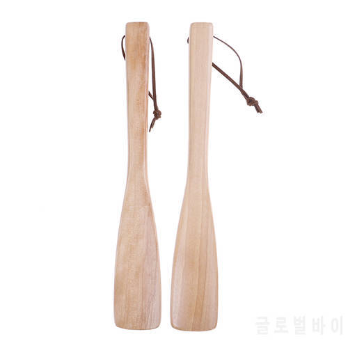1 Piece 25cm Long Useful Wearing Shoes Horn And Spoon Fashion Shoes Horns Wooden Shoes Spoon Pull Shoe Horn