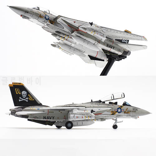 Diecast 1/144 Scale Pirate Flag Squadron VF-84 F-14 Tomcat Alloy Fighter Model Ornament Collection Souvenir Display