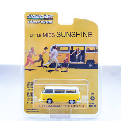 Spot Diecast Alloy 1/64 1978 Type 2 T2 Yellow Bus Car Model Adult Classic Nostalgic Collection Static Display Boy Toy
