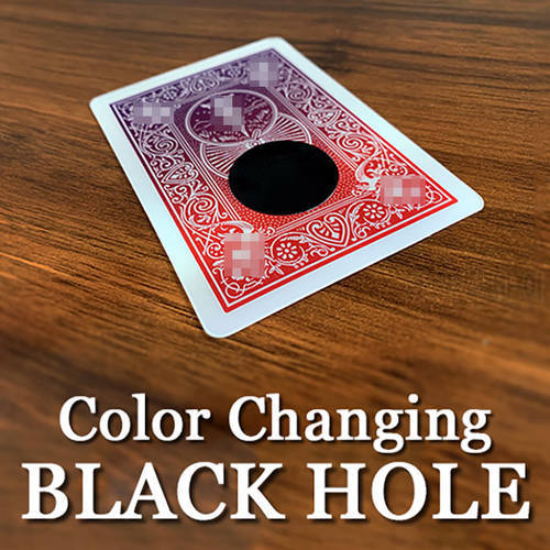 Color Changing Black Hole Magic Tricks Magician Close Up Street Illusions Gimmicks Mentalism Puzzle Card Hole Vanishing Magia