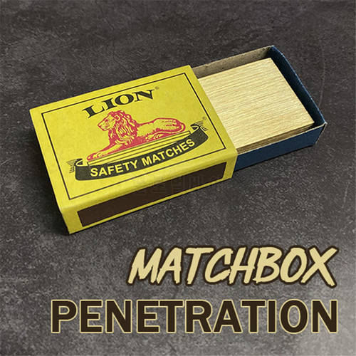 Matchbox Penetration Magic Tricks Stage Close up Magia Needle Through Magie Mystery Box Magica Illusions Gimmick Props Magicians