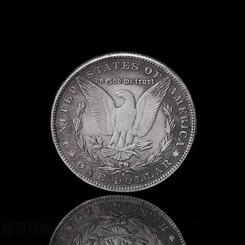1PC Steel Morgan Dollar (3.7cm,1888version) Magic Tricks Close Up Props Accessories Illusion Appearing/Disappearing Coin Magie