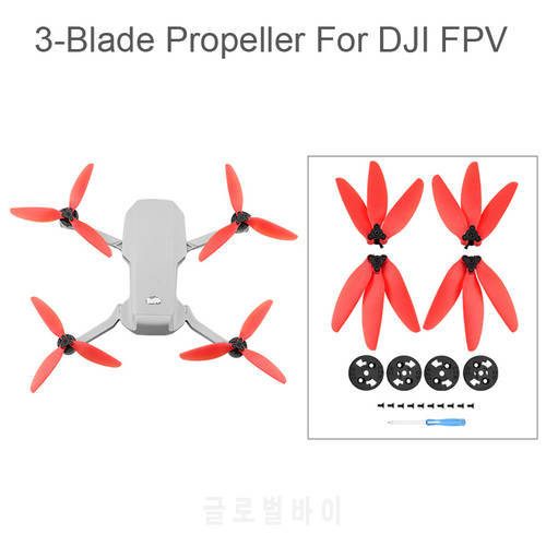 2Pair Quick Release Folding 3-Blade Propeller With Base Accessories Three Blade Propeller For DJI Mavic Mini 2 Drone Accessories