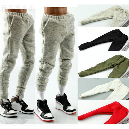 1/6 Scale Male Figure Accessory Pencil Pants Slim Trousers Sports Slim Sweatpants for 12