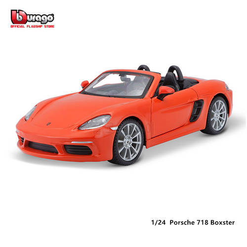 Bburago 1:24 Scale Porsche 718 Boxster alloy racing car Alloy Luxury Vehicle Diecast Cars Model Toy Collection Gift