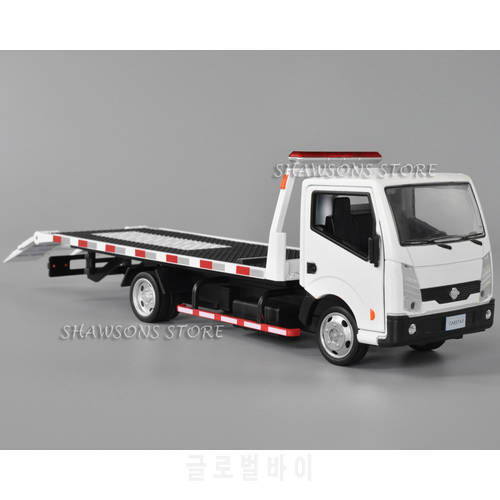 1:32 Scale Diecast Model Truck Toys Flatbed Cabstar Pallet Wrecker Vehicle Pull Back Miniature Replica With Sound & Light