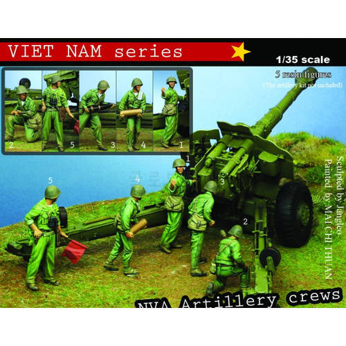 1/35 Resin Figure Model kits Military theme 5 Figures(Tank not included) Unassambled Unpainted 063