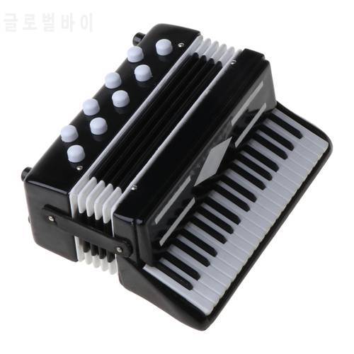 1/12 Dollhouse Wooden Accordion Miniature Musical Instruments Model Collection