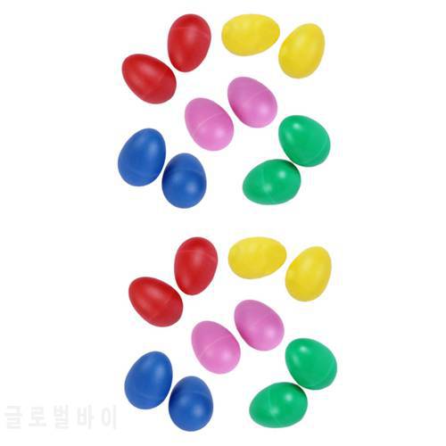 20 Pack Plastic Percussion Musical Instrument Toys Egg Maracas Shakers