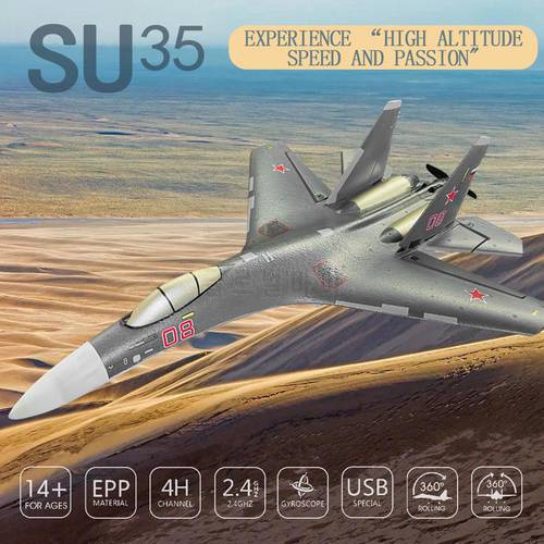 SU-35 2.4G Remote Control Glider Six Axis Gyro Fixed Wing 6D Inverted Flight LED Night Flight Model Aircraft Toy EPP Material
