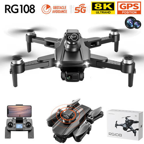 2022 NEW RG108 MAX GPS Drone 4K Professional Dual HD Camera 1.2KM FPV Aerial Photography Brushless Motor RC Quadcopter Toys