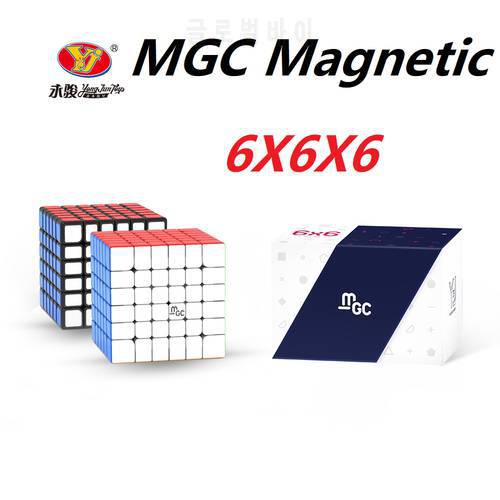YJ MGC 6X6 M Magnetic Magic Speed Cube Stickerless Professional Fidget Toys MGC 6 6X6M Cubo Magico Puzzle