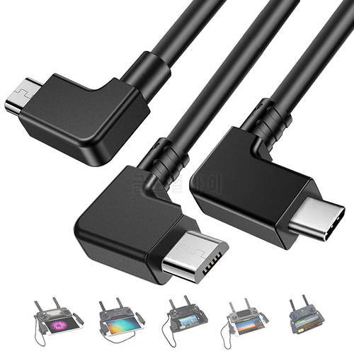 For DJI Mavic 2 Pro/Mavic Mini/ Mavic Air/ Spark Controller/Samsung/i Phone Micro USB Fit IOS Type-c OTG Data Cable 30cm