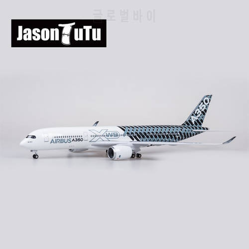 JASON TUTU 47cm Resin Diecast 1/150 Scale Serpentine Original models Airbus A350 Airplane Model Plane With Light & Wheel Aircraf