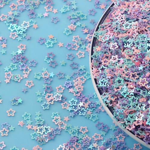 4mm 20g Stars Flower Glittering Sequins Paillettes Sprinkles For Slime Additives DIY Slime Accessories Filler Wedding Nail Art