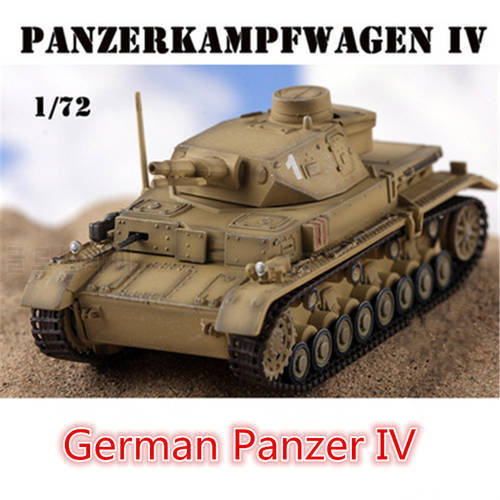 1:72 Scale Model WWII German Military Panzer IV Medium Tank Armored Vehicle Diecast Toy Collection Gift Display Decoration
