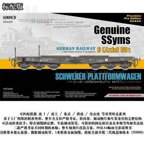 Sabre 35A05 1/35 Genuine SSyms German Railway SCHWERER PLATTFORMWAGEN 6-Axle