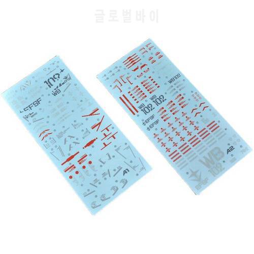 for PG 1/60 RX-78 2.0 Unleashed PGU Model A.W Steel Spirit Water Slide pre-cut Caution Warning Detail up Decal Sticker RX-78-2