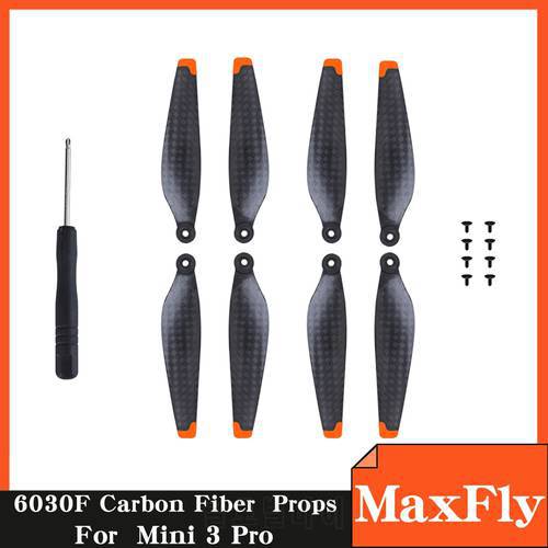 6030F Carbon Fiber Propeller Props for DJI Mini 3 Pro Blade Replacement Light Weight Wing Fans Spare Parts Drone Accessories