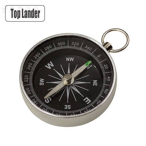 Aluminum Mini Compass Emergency Survival Tool Outdoor Camping Hiking Lightweight Pocket Small Keychain Compass Navigation