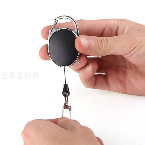 1 PC outdoor Sports Accessories Camping Hiking Portable Mini Safety Buckle Retractable Rope Keychain Anti-Lost Keychain