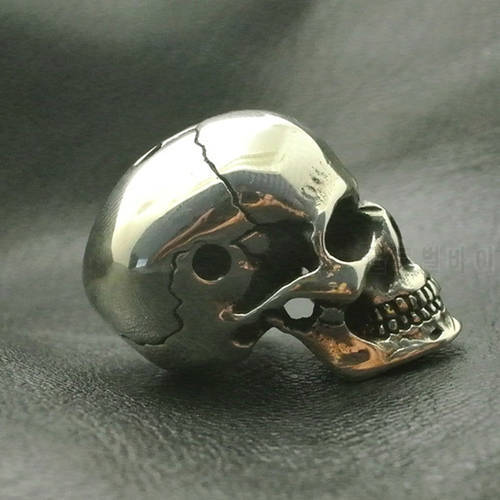 White Copper Brass Polishing Skull Head DIY Pendant Paracord Rope Pendants Personalized Accessories EDC Camping Knife Beads