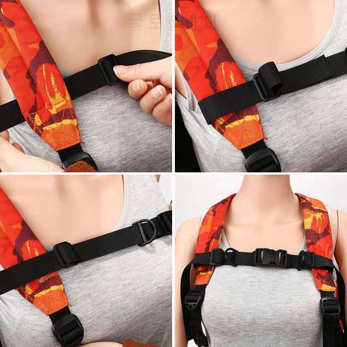2 Pieces Backpack Chest Strap Adjustable Backpack Sternum Strap Chest Belt with Buckle for Hiking and Jogging, Black
